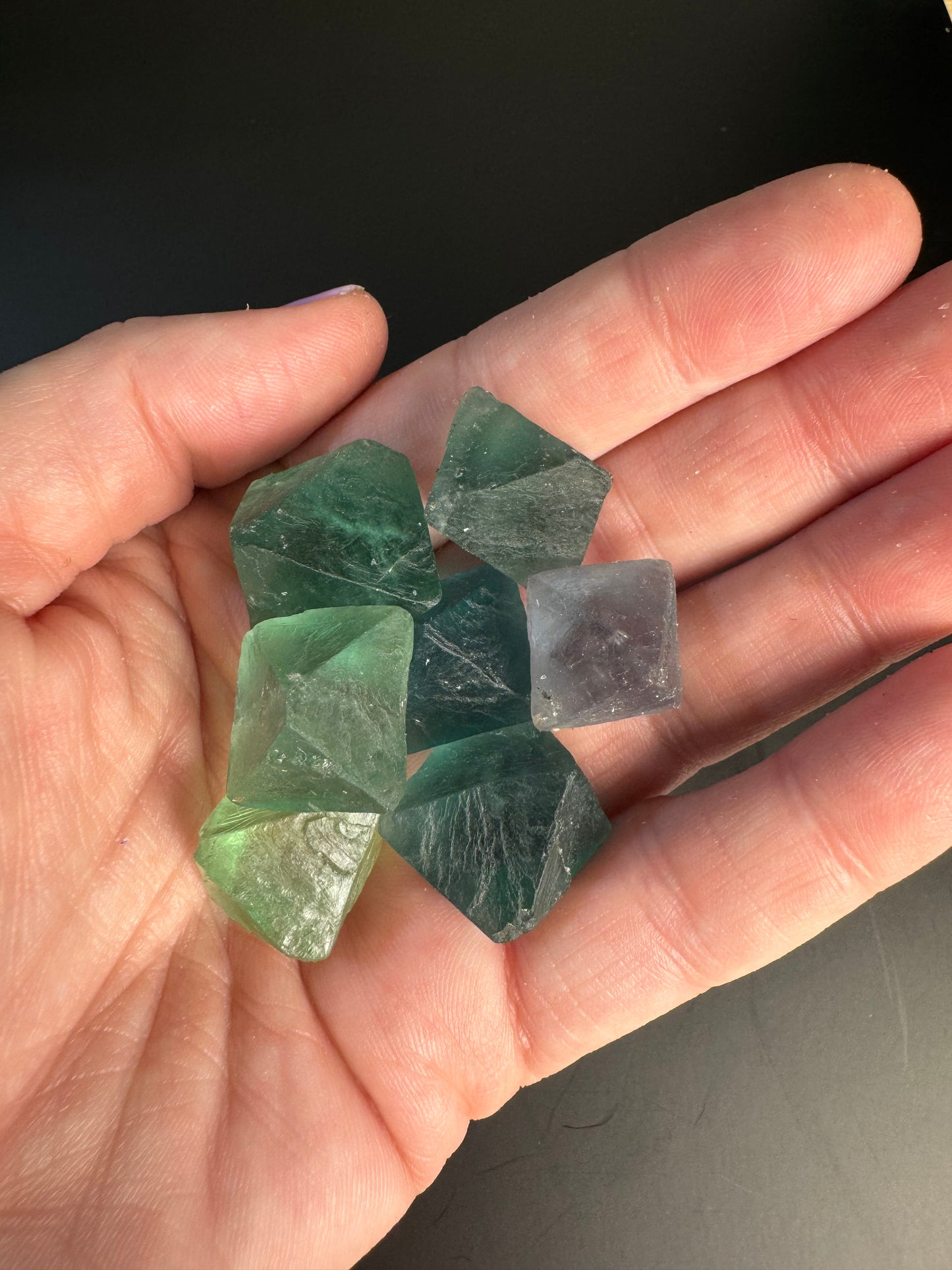 Raw Fluorite Octahedrons - Small (Intuitively Selected)