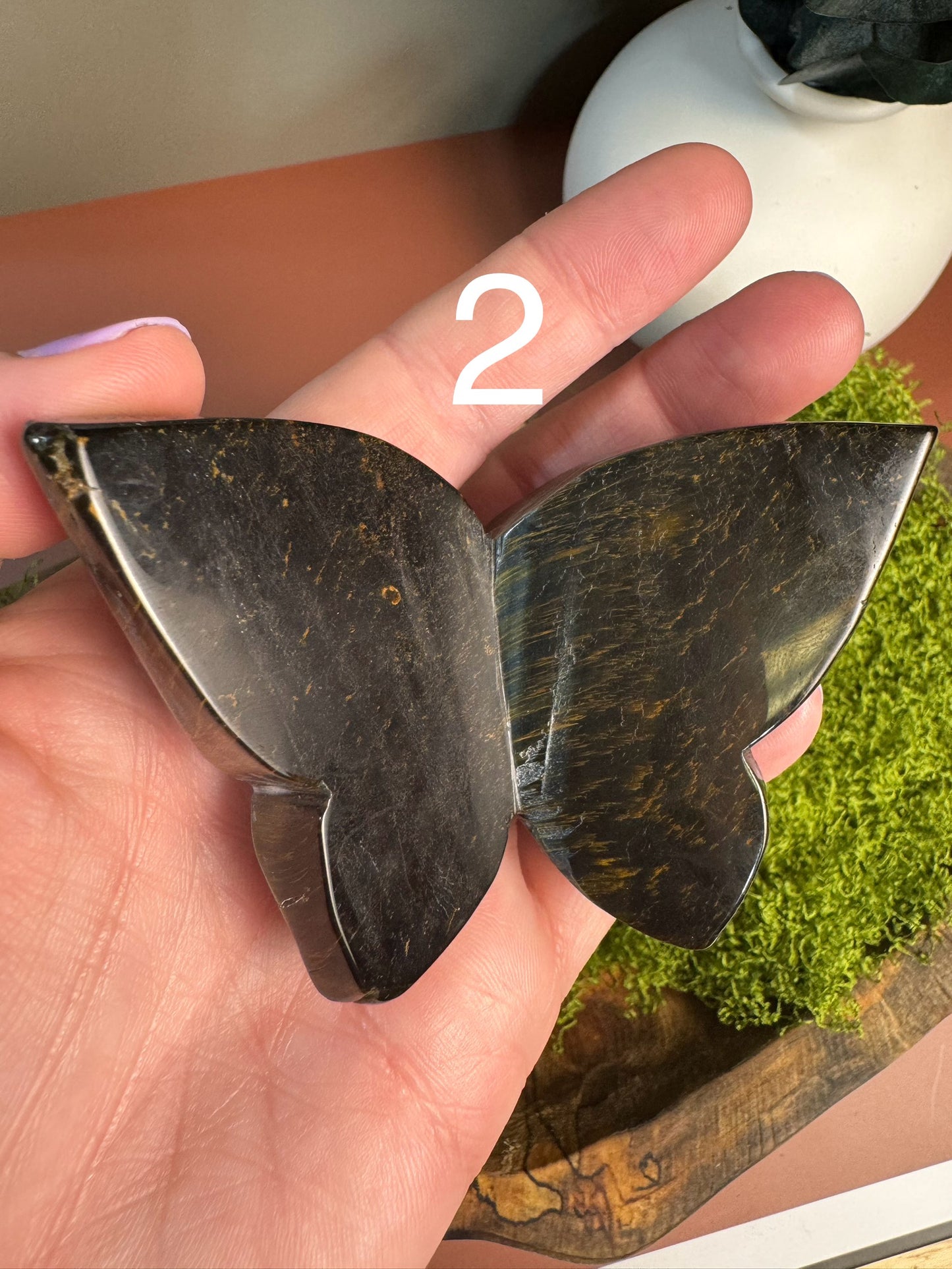 Blue & Yellow Tiger's Eye 3D Butterfly (You Choose)