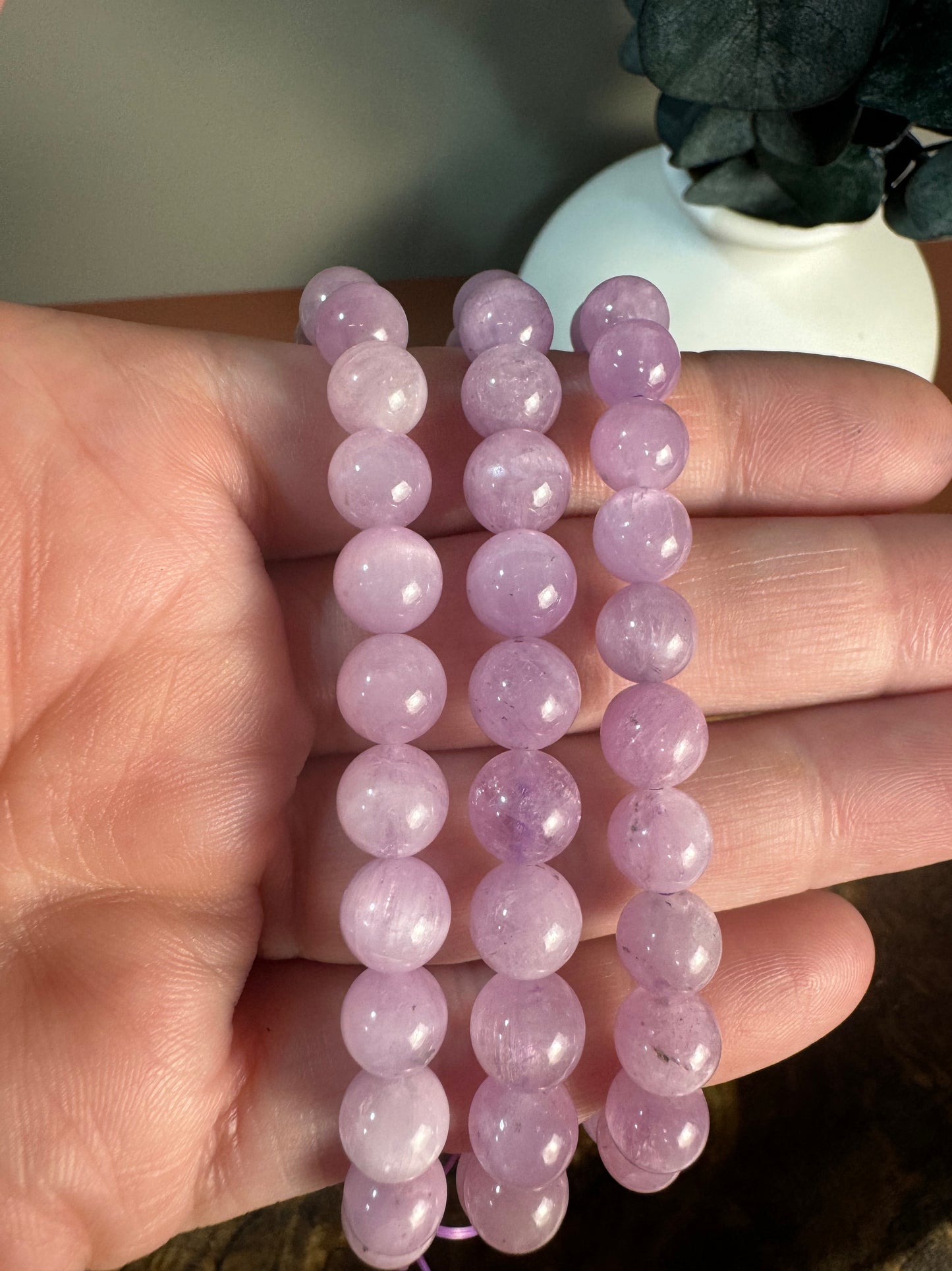 Kunzite Bead Bracelet - High Quality- 8mm (Intuitively Chosen)