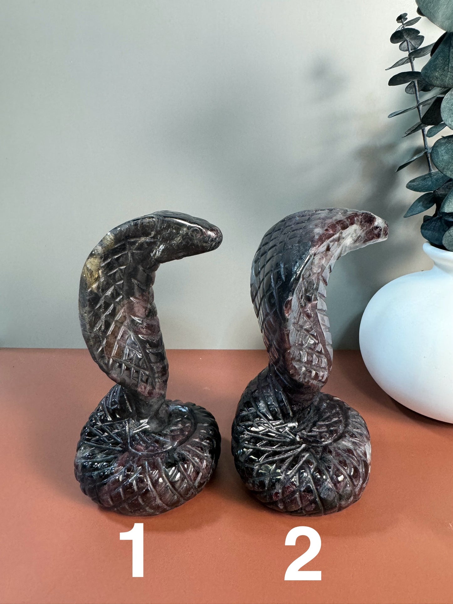 Garnet & Tourmaline Snake (You Choose)