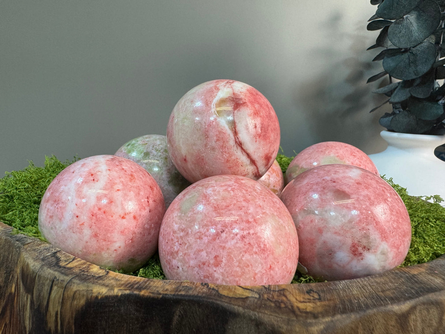 Thulite Sphere (Pink Zoisite) - UV Reactive - (Intuitively Chosen)