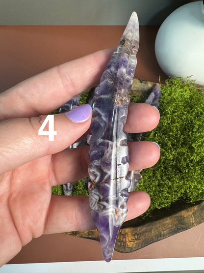 Chevron Amethyst Feather (You Choose)
