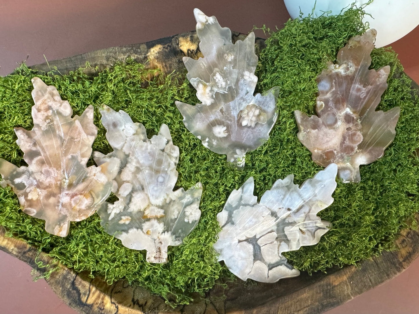 Flower Agate Maple Leaf (Intuitively Chosen)