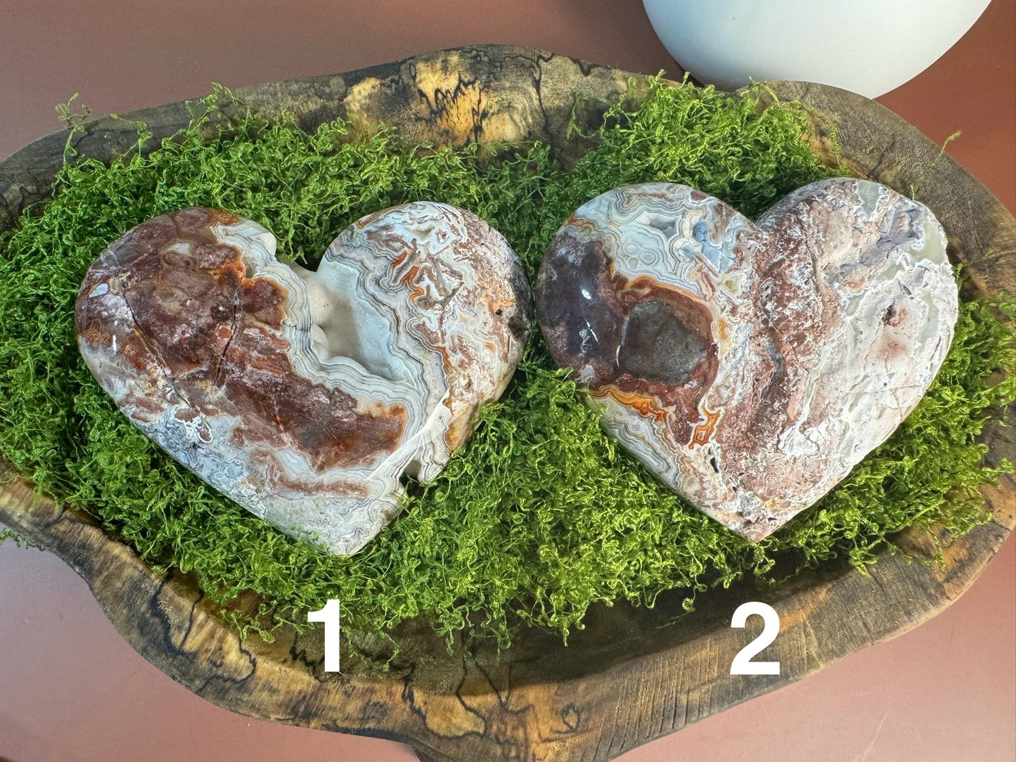 Mexican Crazy Lace Agate Heart (You Choose)