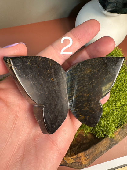 Blue & Yellow Tiger's Eye 3D Butterfly (You Choose)