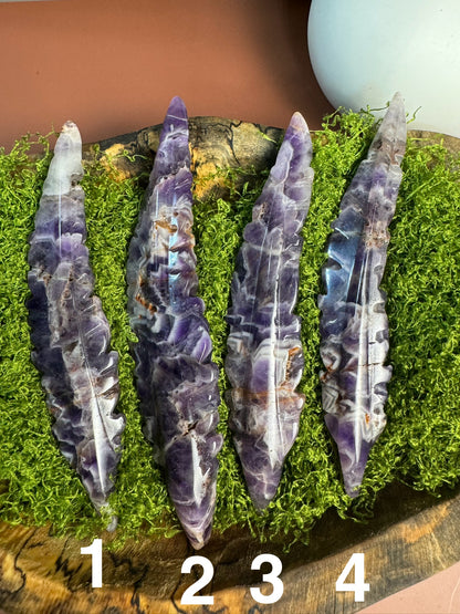 Chevron Amethyst Feather (You Choose)