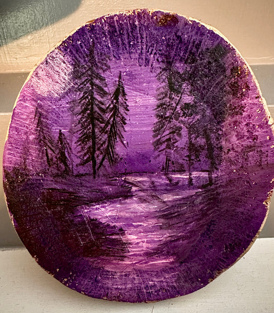 Custom Wood Slice Painting - Designed by Nic