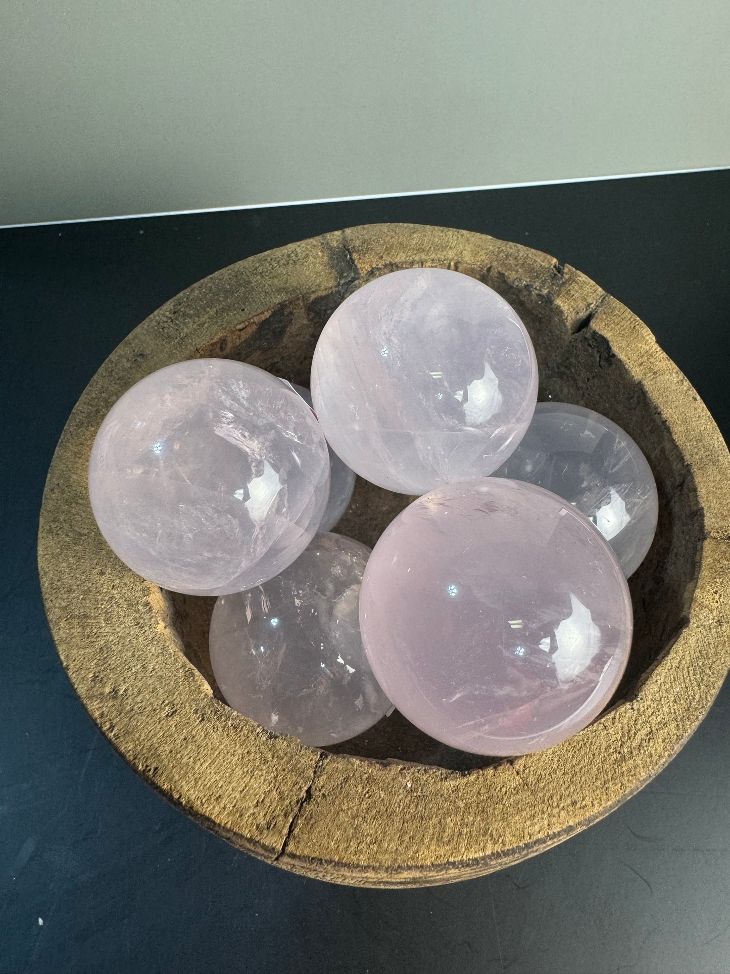 Rose Quartz Sphere with Asterism - HIGH QUALITY - (Intuitively Chosen)