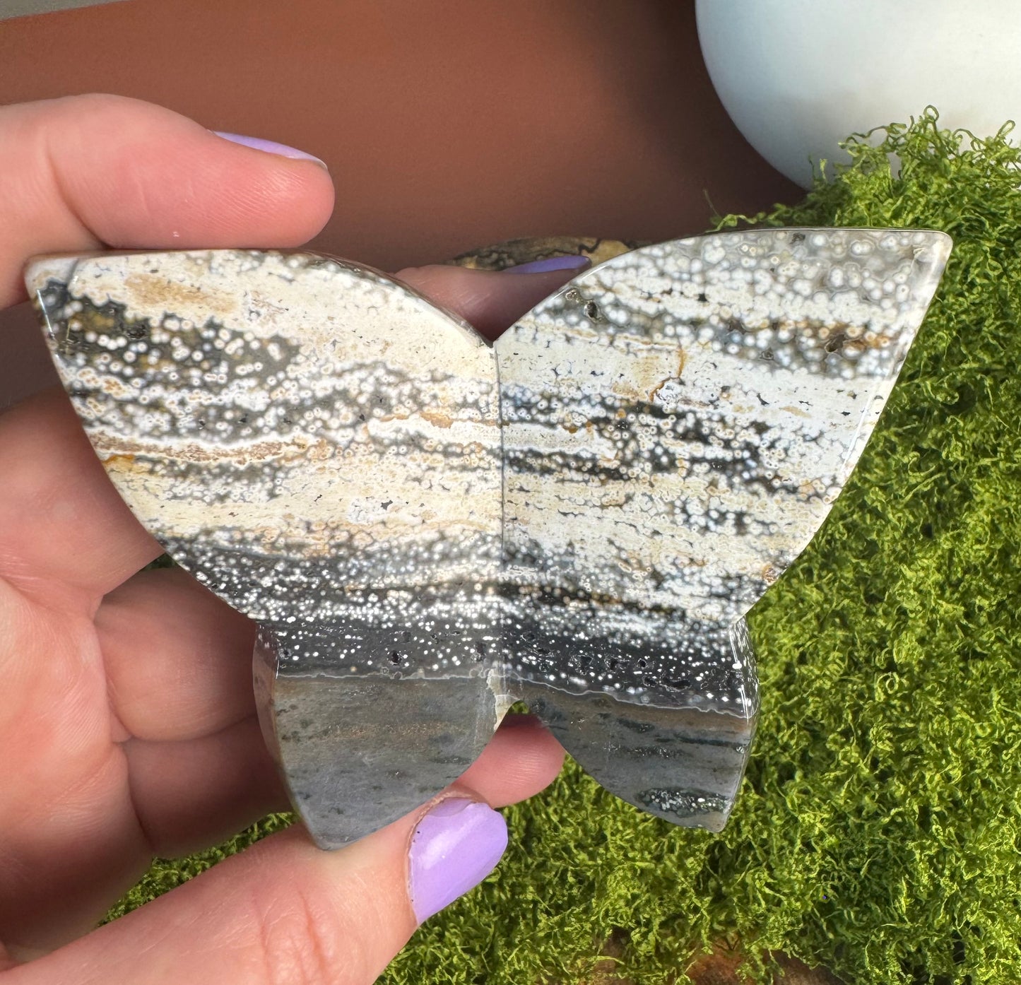 Orbicular Jasper 3D Butterfly