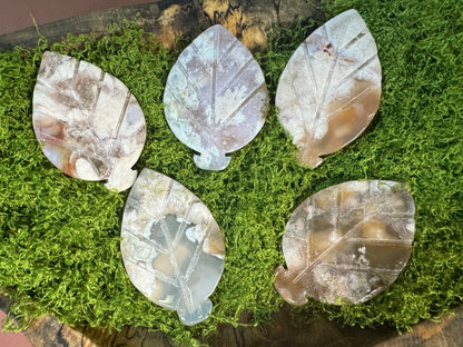 Flower Agate Leaf - Small (Intuitively Chosen)