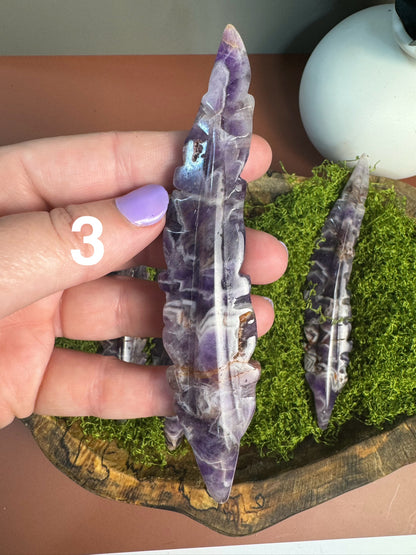 Chevron Amethyst Feather (You Choose)
