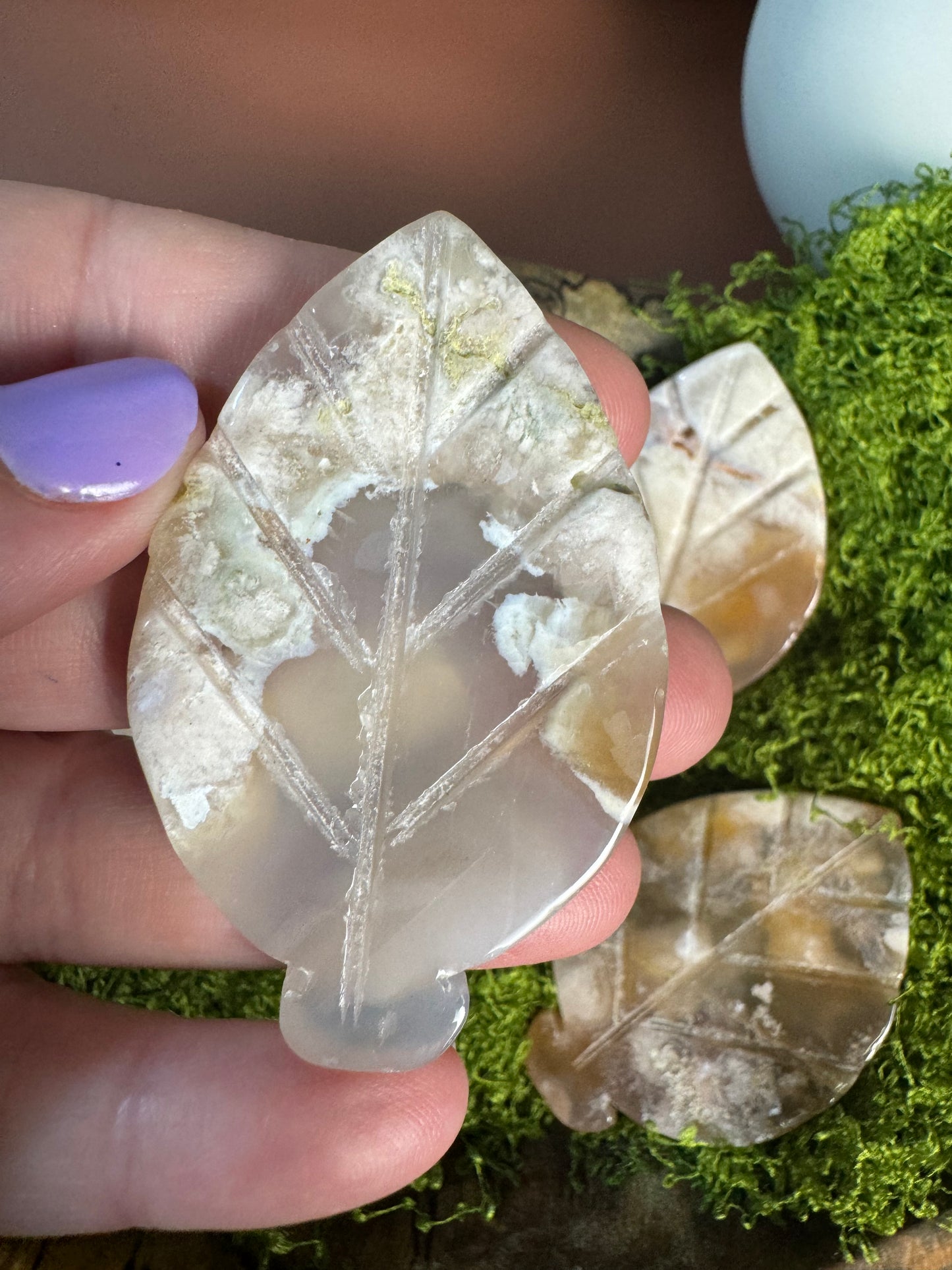 Flower Agate Leaf - Small (Intuitively Chosen)