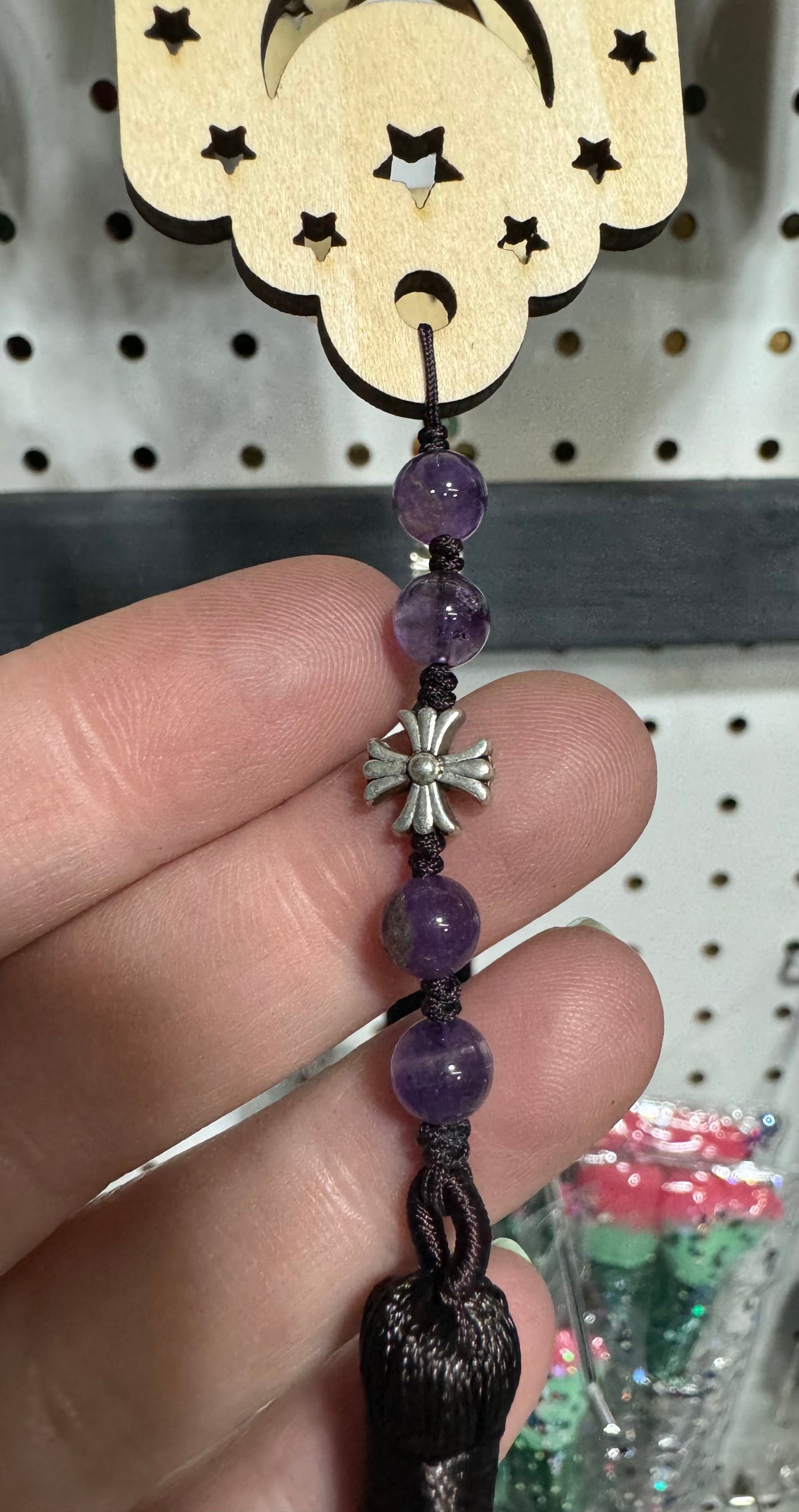 Wooden Bookmark - Moon Phases w/ crystals