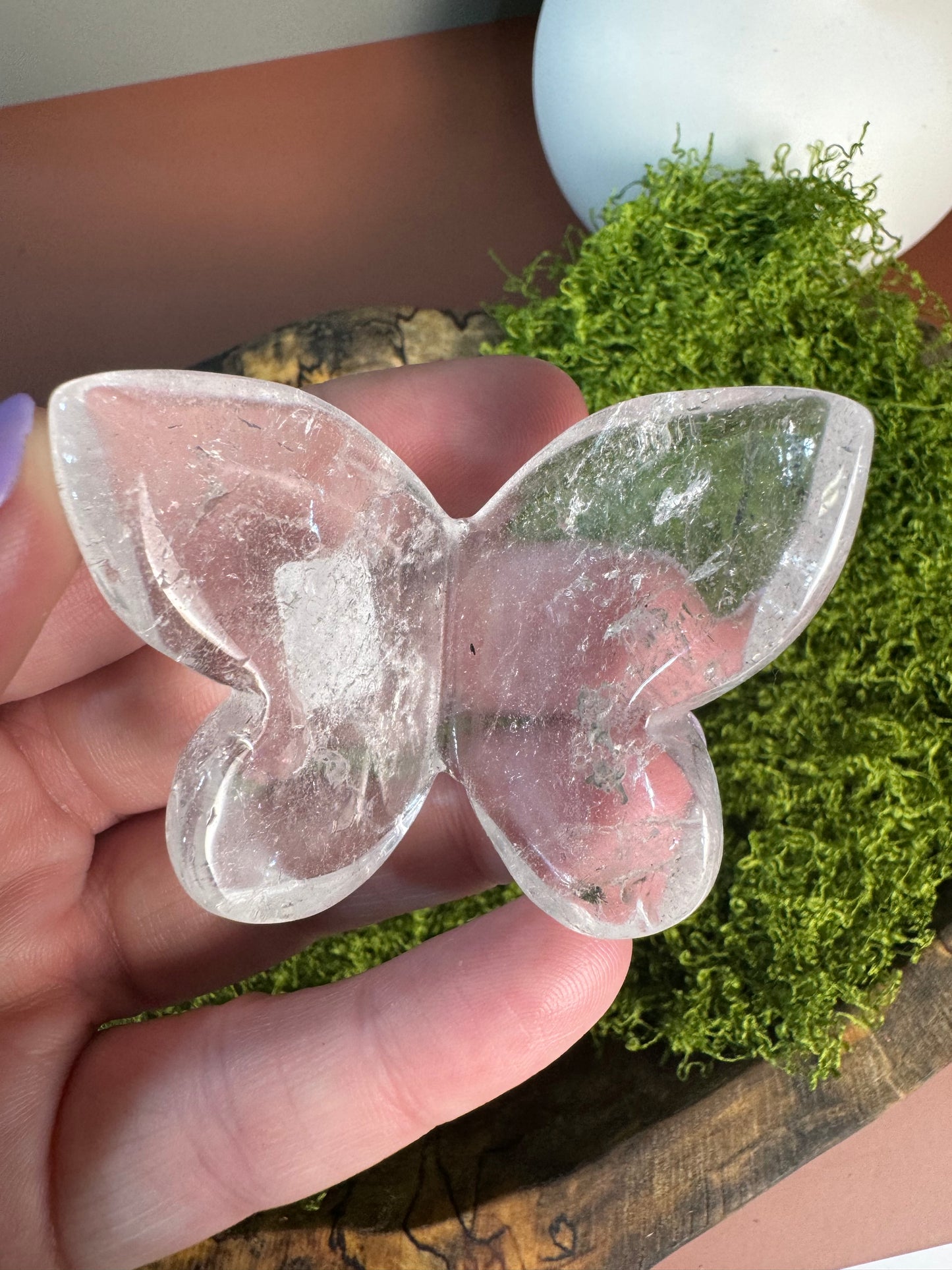 Clear Quartz 3D Butterfly - Small (You Choose)