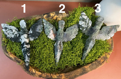 Moss Agate Daggers (You Choose)