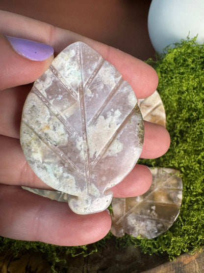 Flower Agate Leaf - Small (Intuitively Chosen)