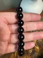 Black Tourmaline Bead Bracelet - High Quality - 11mm