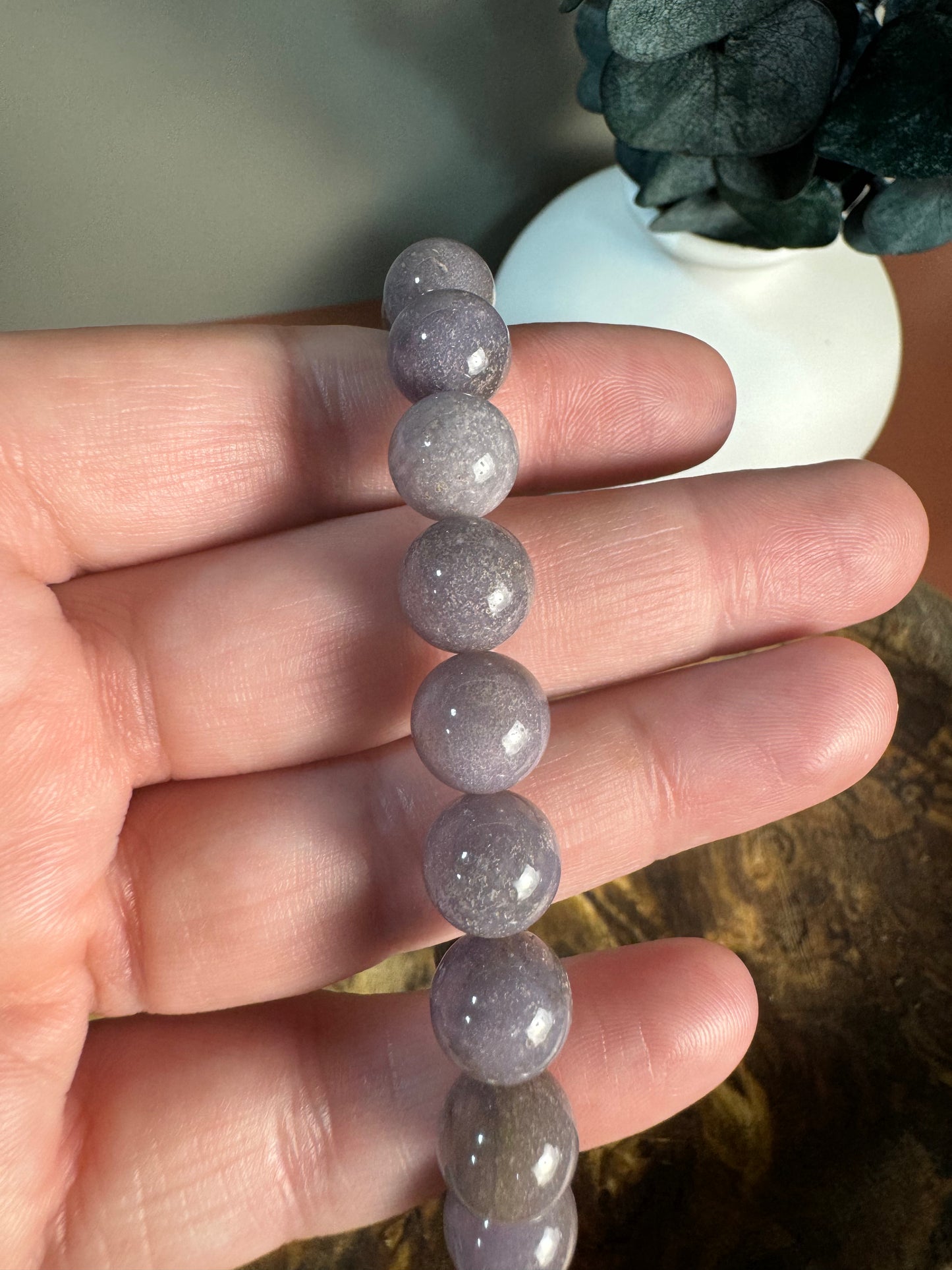 Grape Agate Bead Bracelet - High Quality - 10mm