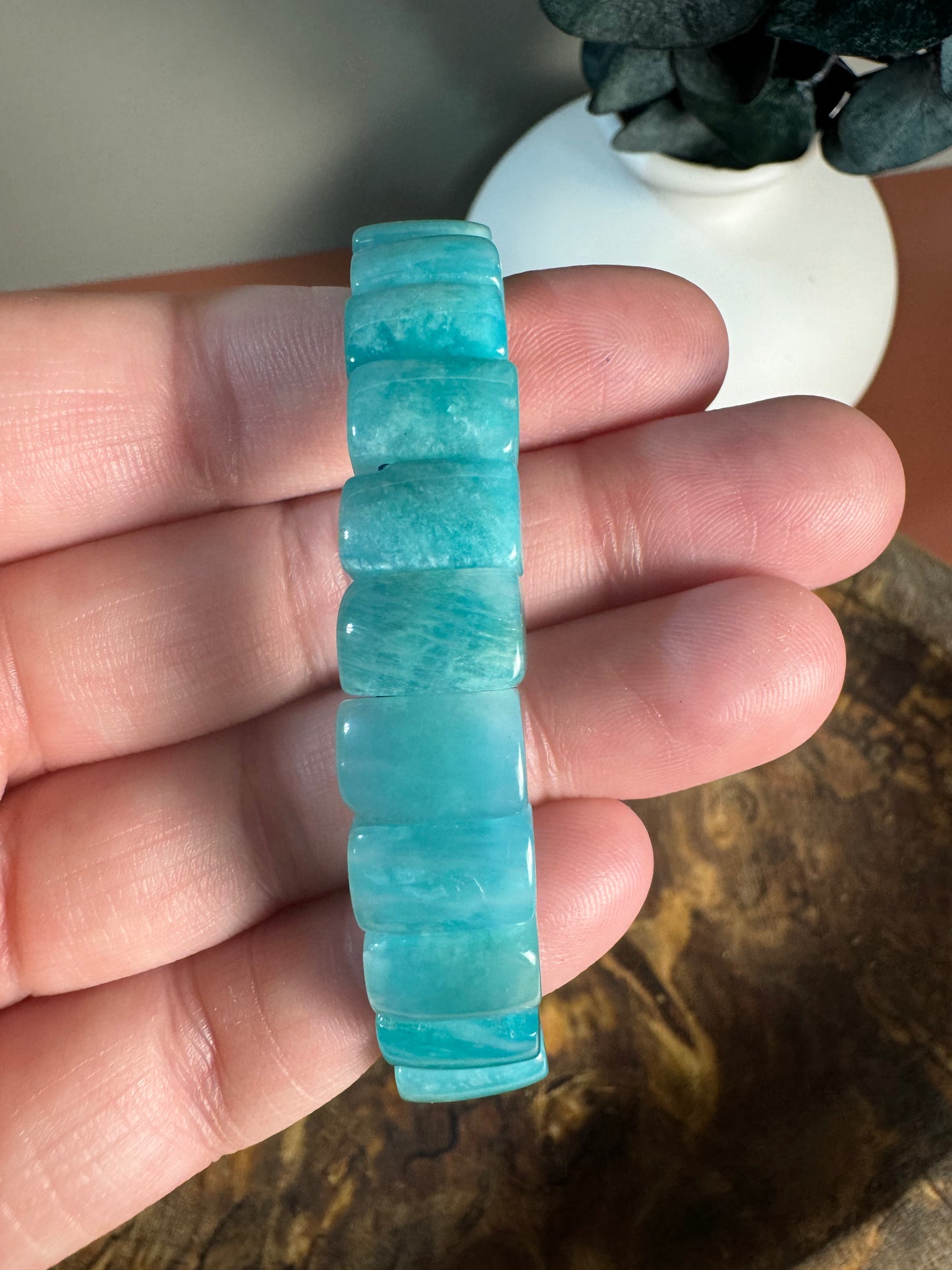 Amazonite Bangle Bracelet - High Quality