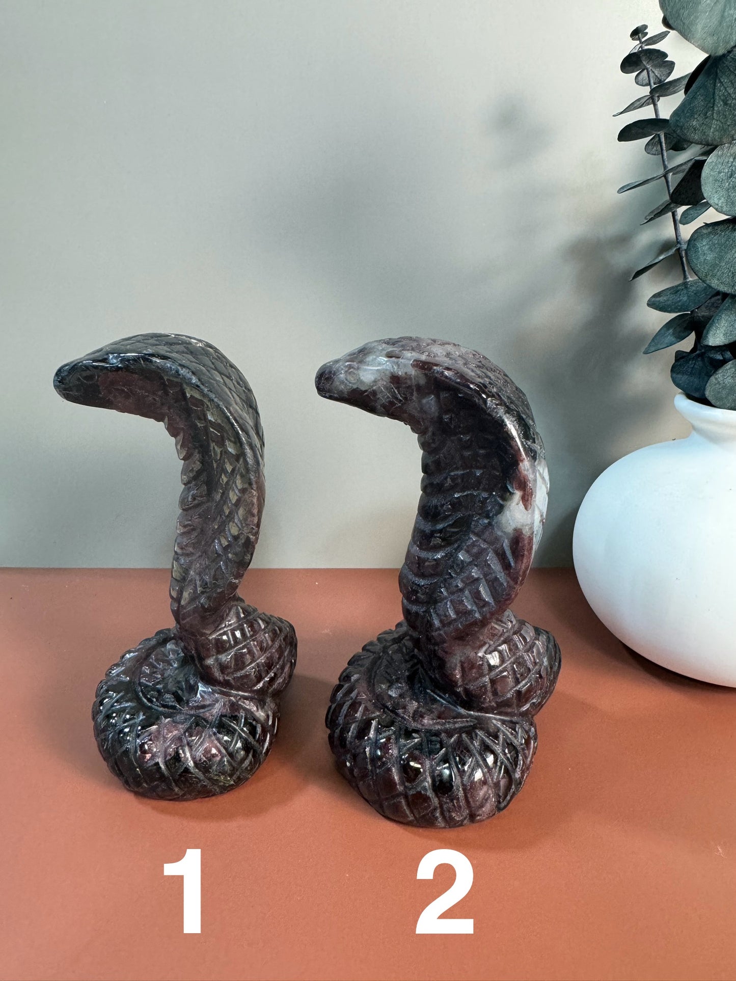 Garnet & Tourmaline Snake (You Choose)