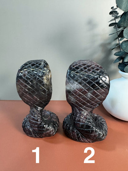 Garnet & Tourmaline Snake (You Choose)