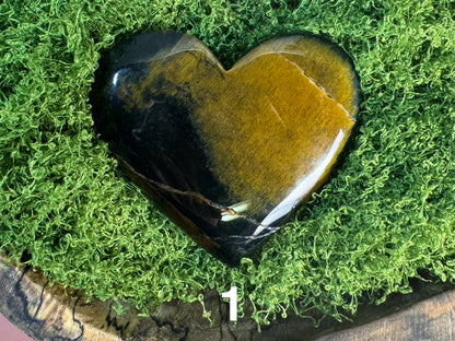 Yellow & Blue Tiger's Eye Heart