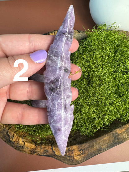 Lepidolite Feather (You Choose)