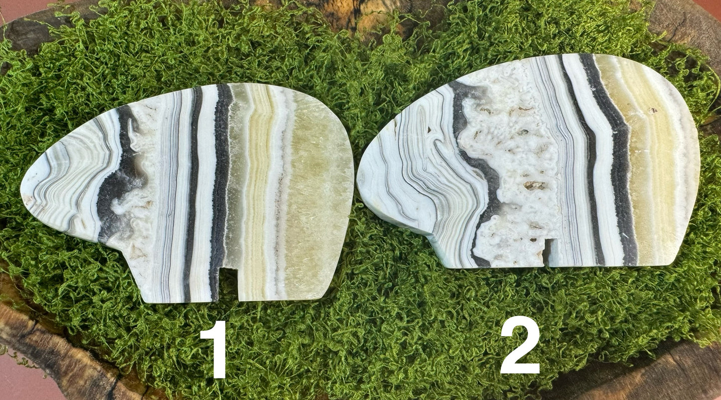 Yellow Banded Calcite Bears (You Choose)
